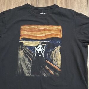 Ghost Face The Icon of HalloweenScream T Shirt Graphic Tee Black Size L